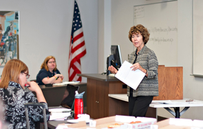 Barbara Atwood, professor of law emerita, helped UA law students prepare an amicus brief for the Arizona Supreme Court. (Photo: James E. Rogers College of Law) Barbara Atwood, professor of law emerita, helped UA law students prepare an amicus brief for the Arizona Supreme Court. (Photo: James E. Rogers College of Law)